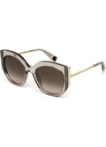 Ochelari de soare damă Furla SFU820, bej transparent, 53 mm